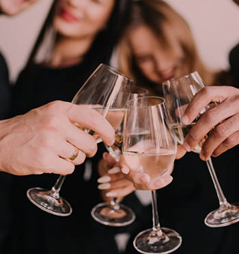 BAchelor celebration inside a madison wisconcin party bus