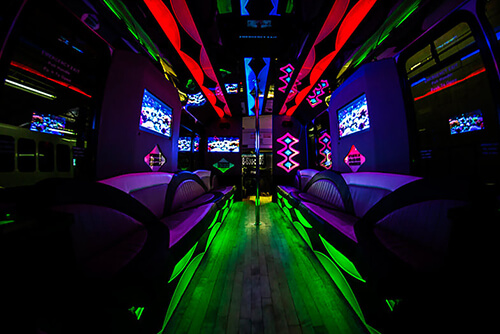 6 passenger limo rental interior for birthday parties